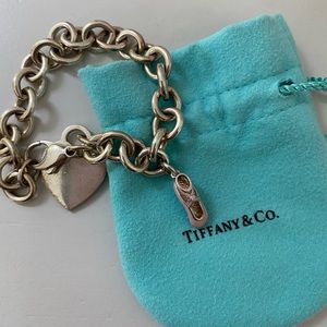 Tiffany Silver Charm Bracelet with Diamond charm